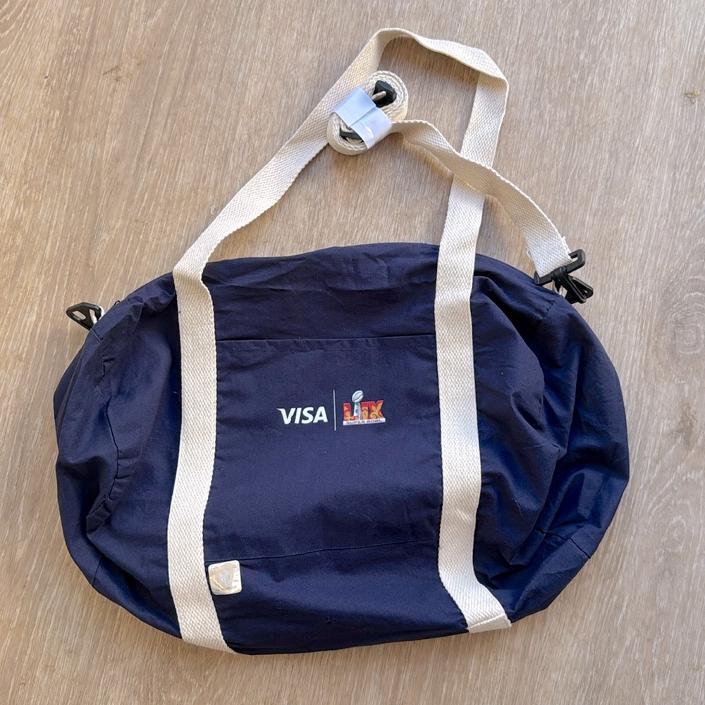 Super Bowl LIX Visa Duffel Bag Navy Blue NFL Official Promo Tote